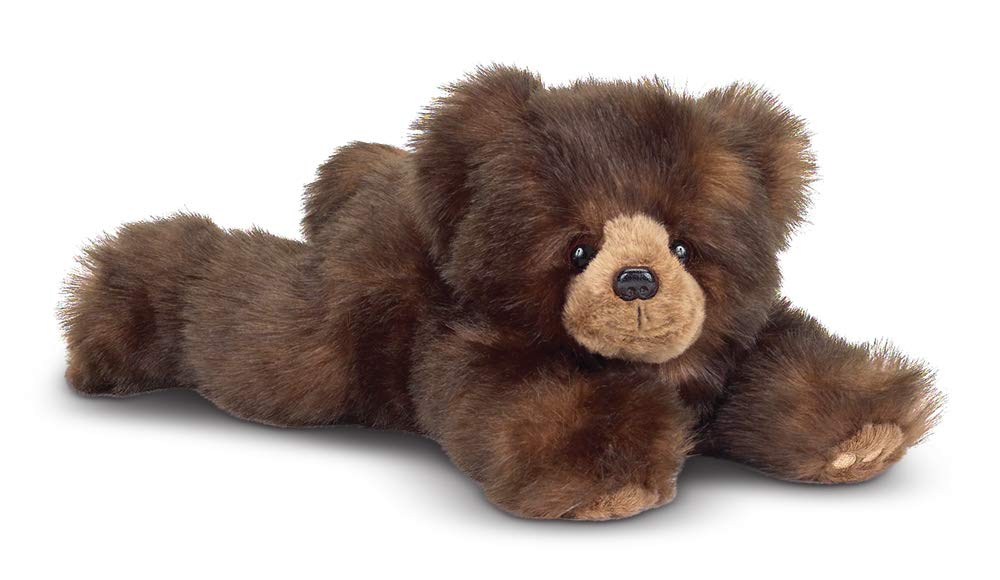 Bearington Snuggly Ben Plush Stuffed Animal Brown Grizzly Bear, 14'