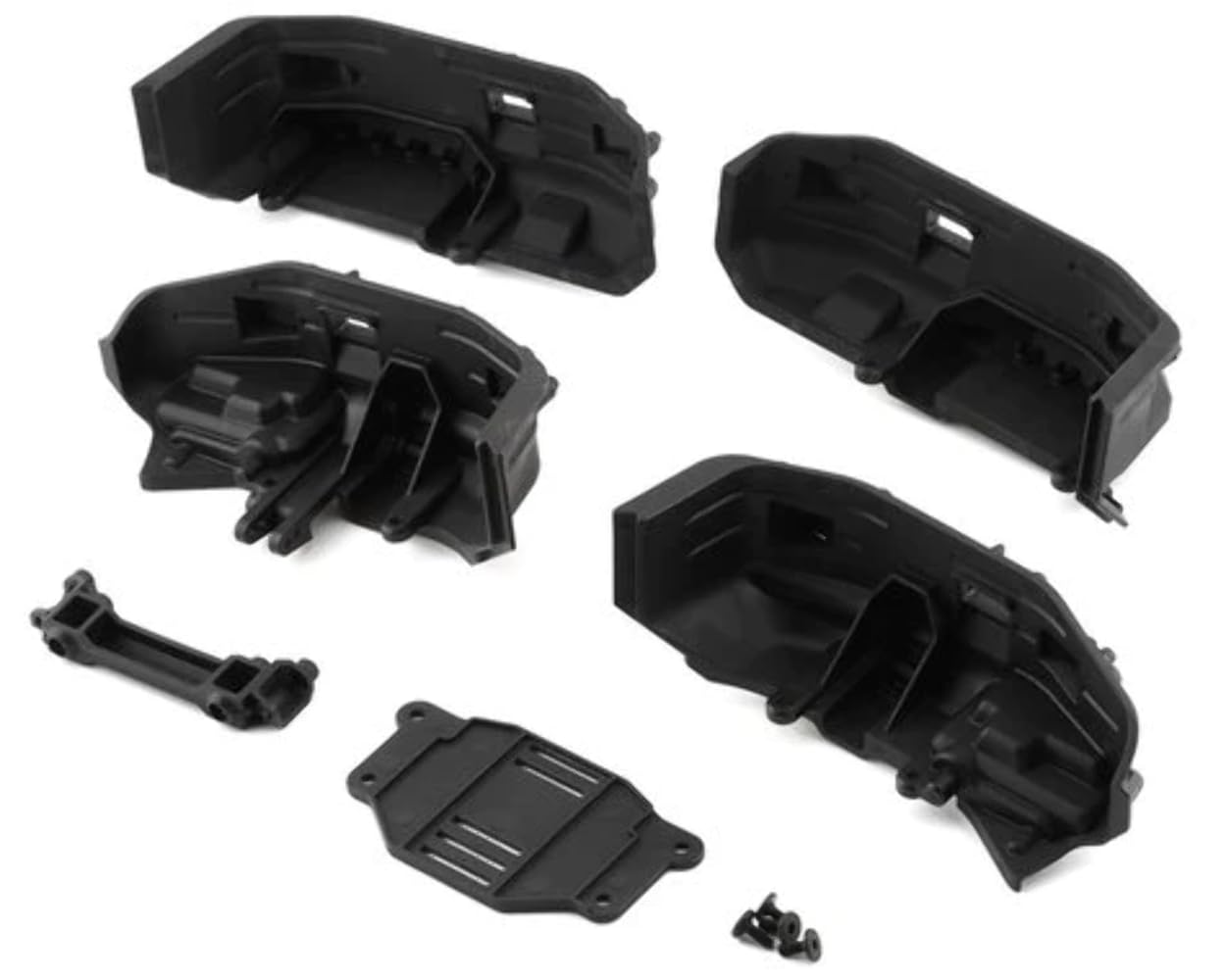 Traxxas 8080X Fenders, Inner (Narrow), Front & Rear (for Clipless Body mounting) (2 Each)/ Rock Light Covers (8)/ Battery Plate/