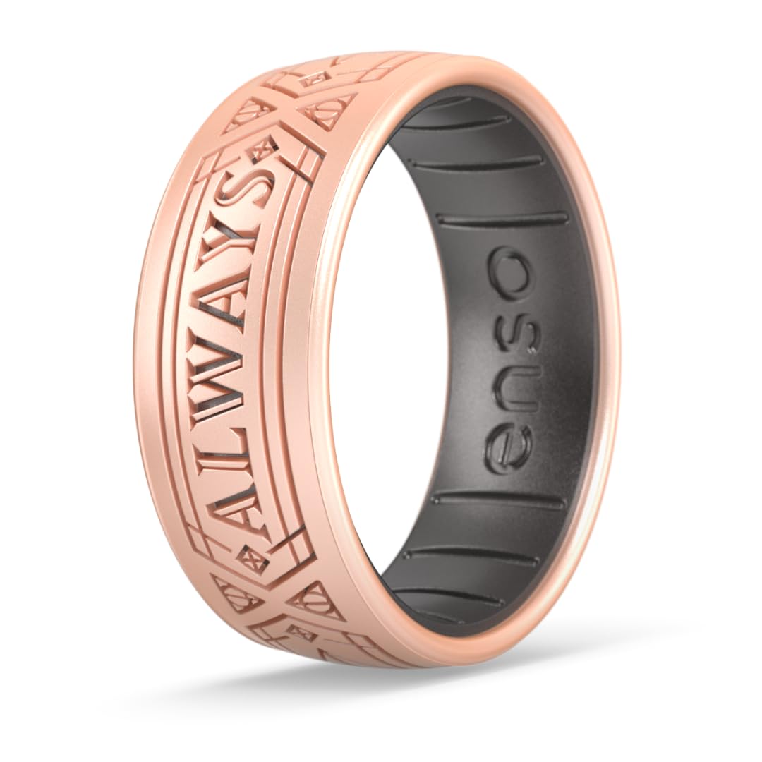 Enso Rings Wizarding World of Harry Potter Collection - Comfortable Silicone Rings - Always - Size 8