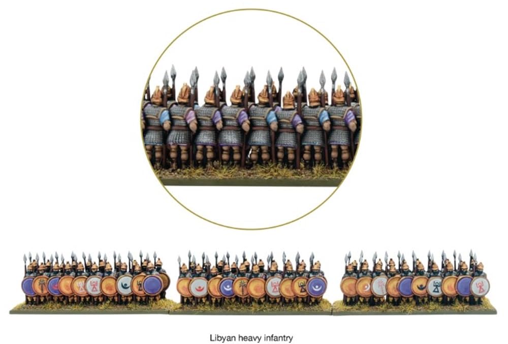 Warlord Games Hail Caesar Carthaginian Division Miniatures - 28mm Plastic Roman Soldiers Set for Tabletop Gaming