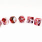 CREEBUY DND Dice Set Red Mix White Dice for Dungeon and Dragons D&D MTG 7-Die RPG Polyhedral Dice