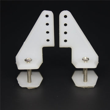 10 Sets Nylon Standard Control Horns W13xL18xH25mm 4 Holes with Screw for RC Airplane Parts KT Model Replacement