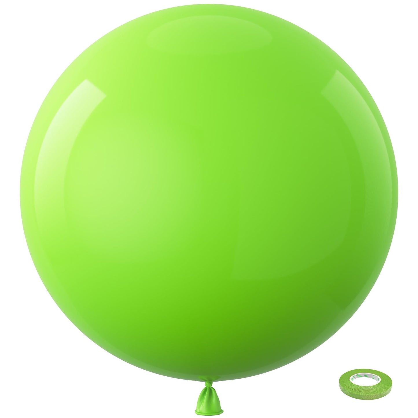 Bezente Lime Green Giant Balloons 36 Inch - 8 Pack Jumbo Green Balloons Large Round Light Green Latex Balloons For Birthday Baby