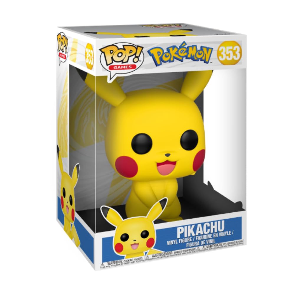 Funko Pop! Games: Pokemon - 10 Inch Pikachu - Collectable Vinyl Figure - Gift Idea - Official Merchandise - Toys For Kids & Adults - Video Games Fans - Model Figure For Collectors And Display