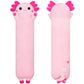 Sausudols Axolotl Plush Toy 43.3' Long Stuffed Animal Axolotl Plush Toy Gifts For Family, Friends And Children Pink