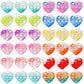 36Pcs Valentines Day Pop Bubble Fidget Sensory Toys Mini Pop It Keychain Rainbow Silicone Simple Fidget Toys Valentines Day Gift