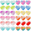 36Pcs Valentines Day Pop Bubble Fidget Sensory Toys Mini Pop It Keychain Rainbow Silicone Simple Fidget Toys Valentines Day Gift