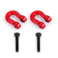 WEFEINO 2Pairs Aluminum Tow Hooks D-Ring Hitch Tow Shackles for TRX4M 1/18 Bronco Defender RC Crawler Car