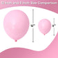 Jobkoo Pastel Pink Balloons 5 Inch, 60 Pcs Small Baby Pink Balloon Light Pink Latex Balloons 5'' Mini Matte Pale Macaron Pink He