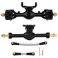 Pothyes Diamond Shape SCX24 Aluminum Axle Upgrades for Axial SCX24 Deadbolt C10 JLU Gladiator Bronco 1/24 RC Crawler (Black)