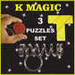kshop k magic puzzle set 3 classical spring arrow t puzzle brainteaser fun magic trick toy game 3 nos Multi color