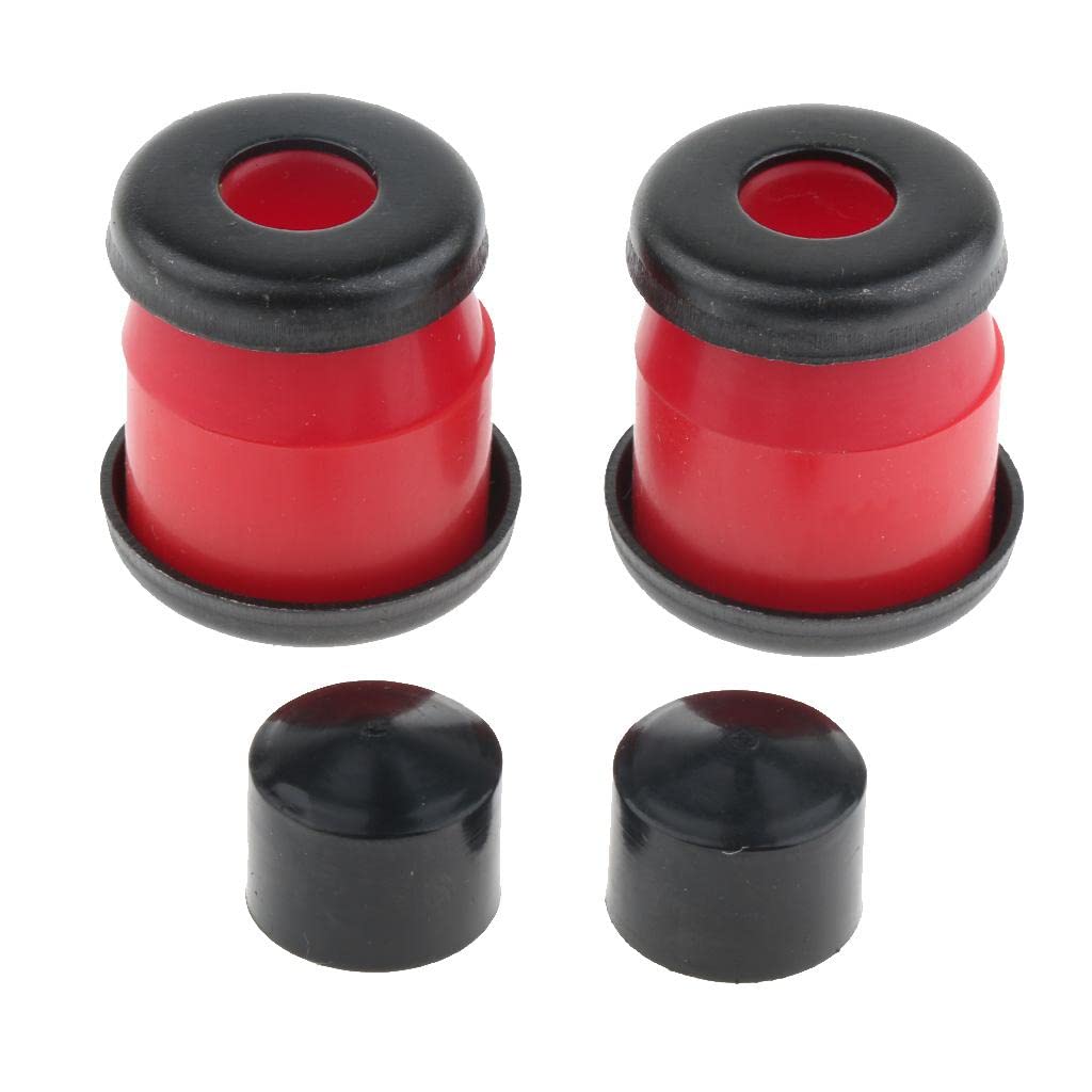 ATORSE Skateboard Rebuild Kit Bushings Washers Pivot Cups for 2 Trucks 5in Red