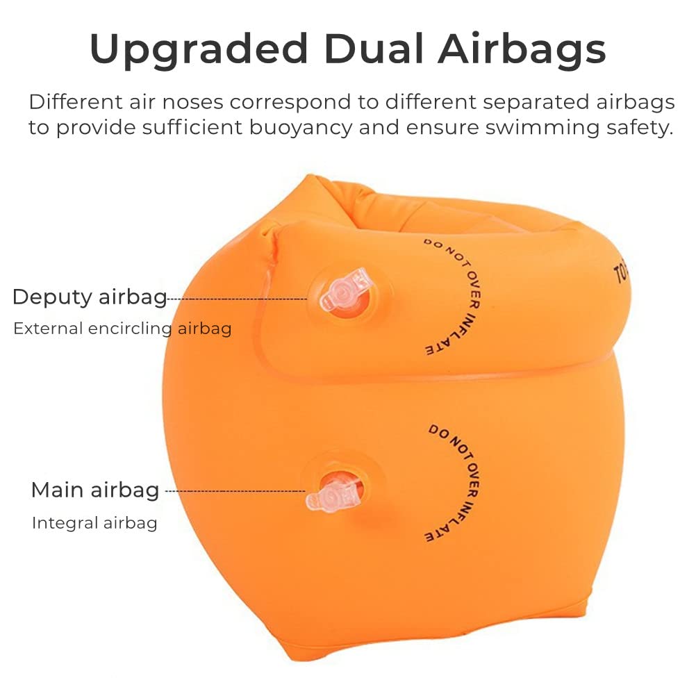 Arm Floaties For Kids And Adults (2 Pack) - Pool Floats Arm Bands Inflatable Swim Rings Pvc Arm Floater For Toddlers Kids 3-5-6-