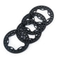 RCLIONS 4pcs 2.2inch RC Beadlock Wheel Rim Replacement Ring Aluminum Metal for 1/10 RC Crawler Car 2.2'' Wheels (Black)