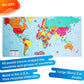 Geotoys Geopuzzle, World Shaped Jigsaw Puzzles, 68 Pc Geography Puzzle, Geography Game & Map Puzzle, Jigsaw Puzzles For Kids Ages 6-9 Years Old