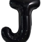 Toniful 40 Inch Large Black J Letter Balloons Jumbo Helium Balloons,Foil Mylar Big Alphabet Balloons For Birthday Party Annivers