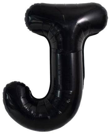 Toniful 40 Inch Large Black J Letter Balloons Jumbo Helium Balloons,Foil Mylar Big Alphabet Balloons For Birthday Party Annivers