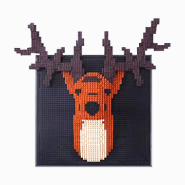 Bdydt Wall Art Deer Building Blocks Set; A Wall Decor Set For Adults Who Love Creative Hobbies(1651 Pieces) Toys Gifts For Kid A