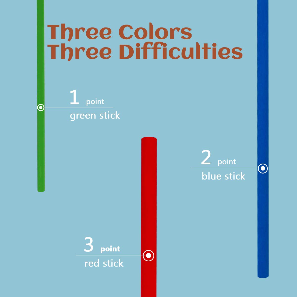 Figetget Keep It Steady Fun Family Games For Kids And Adults - Balance & Patience Training - Wooden Stick Toys For Creative Kids Games