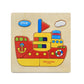 Ilsmysutra Wooden Cartoon Ship Shape Puzzle Kids Baby Educational Toy|Toys For Baby|Developmental Baby Toys