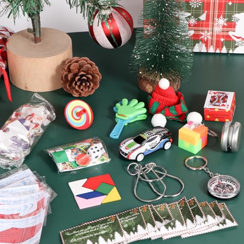 Atonofun 12 Pack Christmas No-Snap Party Table Favors with Christmas Character Design, with Party Hat, Joke Little Gift Inside,
