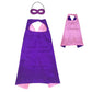 Moligoo Reversible Kids Superhero Cape With Felt Mask Set For Boys Girls Dress Up Costumes Halloween Birthday Party Favors, Purp