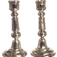 Falcon Miniatures Dollhouse Miniature Pair Of Silver Finished Candlesticks