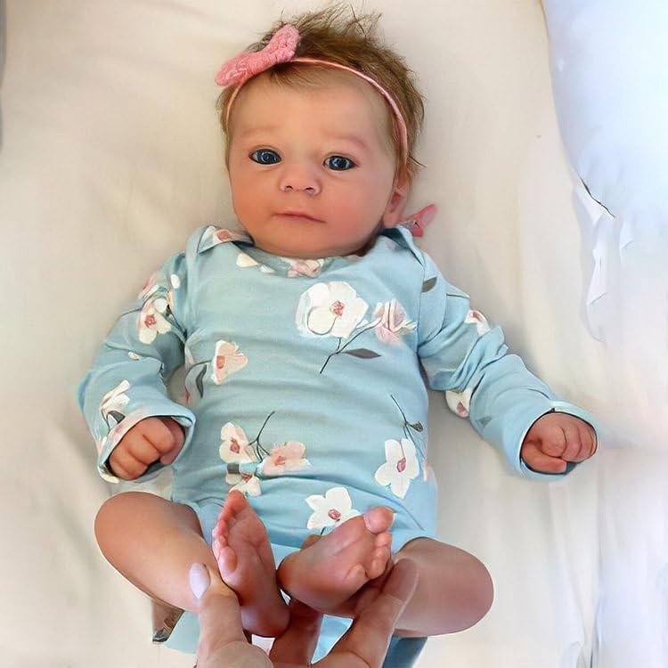 Hengluck Realistic 19Inch Reborn Baby Dolls Girls Lifelike Reborn Doll Full Vinyl Body Newborn Toddler Baby Doll Real Life Open
