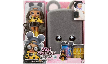 Na! Na! Na! Surprise Mini Backpack Series 2 Marisa Mouse Fashion Doll, Fuzzy Gray Mouse Backpack, Gift For Kids, Ages 4 5 6 7 8+ Years