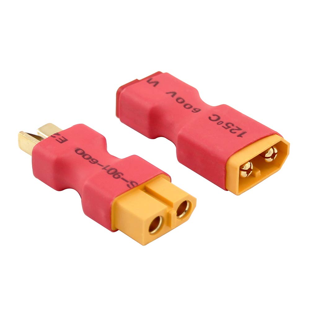 OliRC 4pcs No Wires Connector: XT60 XT-60 to T-Plug Deans Style Male Female Connector Adapter(C17-4)