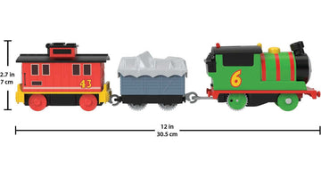Thomas & Friends Motorized Toy Train Percy Engine & Brake Car Bruno Rail Vehicle For Preschool Pretend Play Kids Ages 3+ Years
