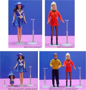 Kaiser Doll Stand 2201, Box Of 12 - White Doll Stands For 11'' To 12'' Small-Waisted Fashion Dolls