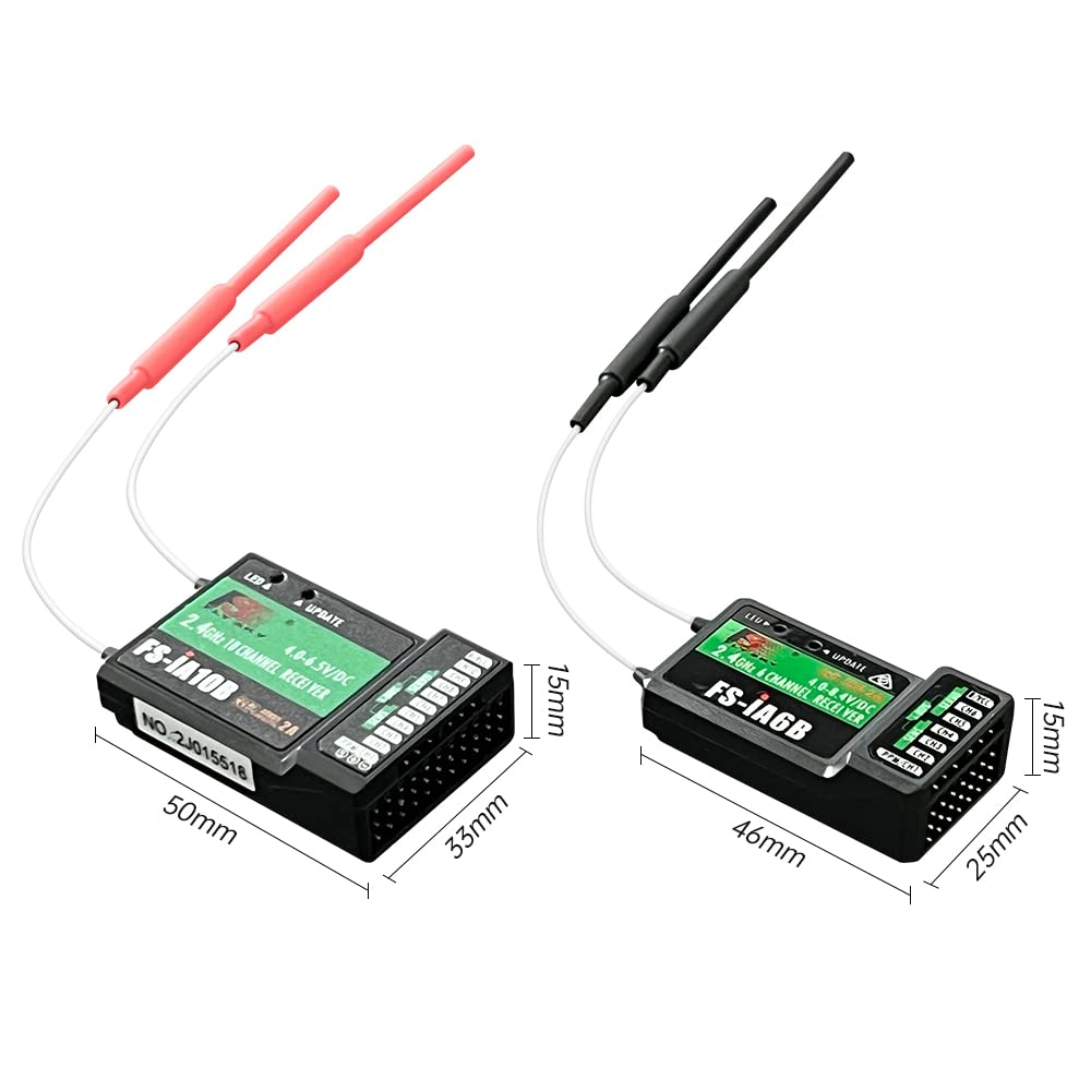 Flysky Fs-I6X 10Ch Transmitter With Fs-Ia10B Receiver, 2.4Ghz Rc Controller For Rc Car Boat Airplane Helicopter Drone Robot & Co