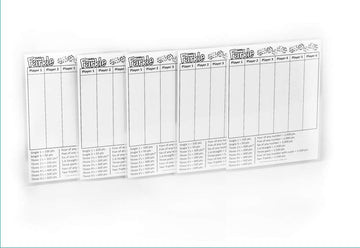 Yard Farkle Score Cards With Rules On The Back- Laminated Farkle Score Card, Reusable Score Card, Size- 8.5'' X 11'' (Five Farkl
