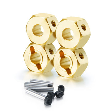 RCLions Brass Wheels Hex Hub 8mm/10mm Extension Hex Drive Adapter for Redcat GEN8 Upgrades Parts 1/10 RC Crawler Car (8mm)