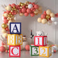 PFAMKEER 6 pcs ABC and 123 Friend Street Balloon Boxes,ABC Alphabet Graduation Back to School Party Favor, Story Birthday Party