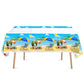 41Pcs Summer Beach Party Supplies,Include 20 Plates, 20 Napkin And 1Pcs Tablecloth,Used For Summer Beach Birthday Party Decorati