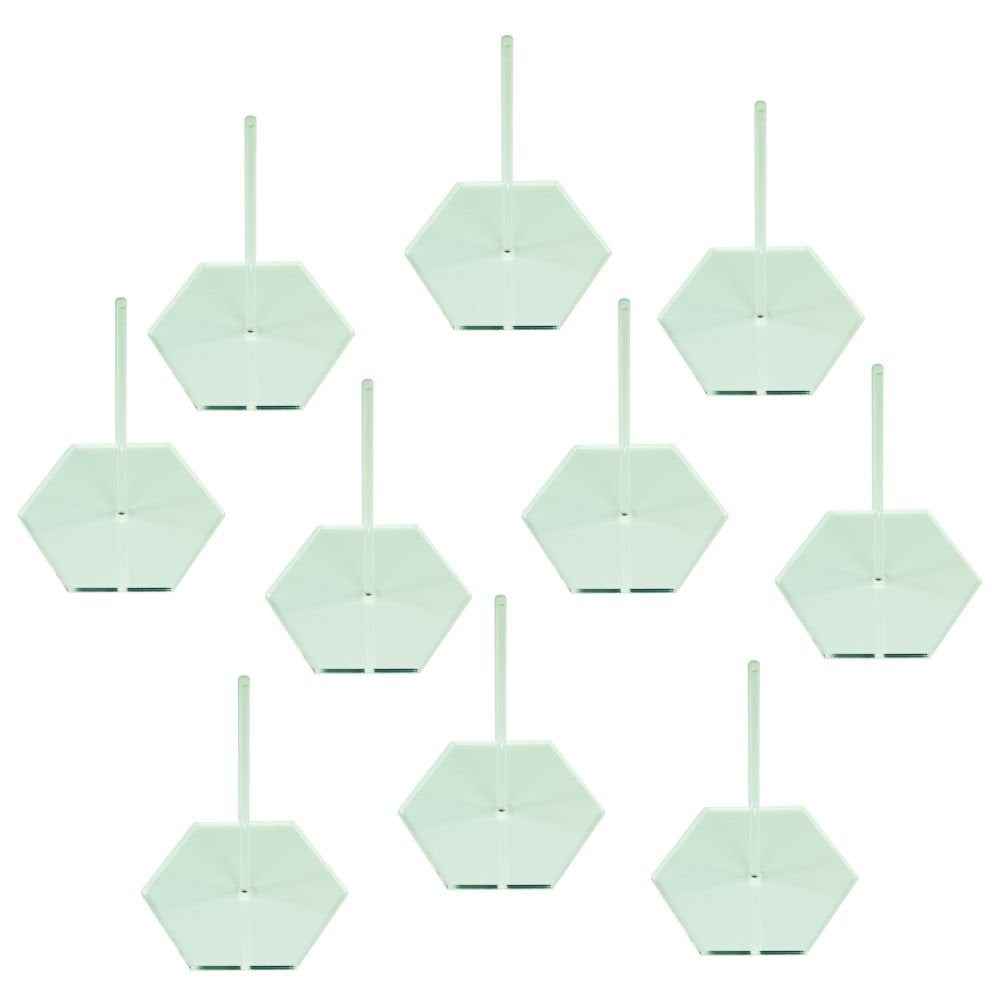LITKO Acrylic Flight Stands | Hexagon | 3mm Clear Hexagonal Flight Base with Flight Peg (4-inch)