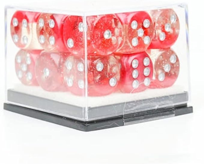 Sirius Dice 12Mm D6 Diamonds W/Silver (18)