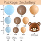 Bear Balloon Garland Arch Kit 121Pcs Brown Blue And Bear Foil Woodland Animal Balloons For We Can Bearly Waits Bear Theme Birthd