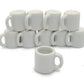 ChangThai Design  White Cup 10 Pieces Tiny Tableware - Miniature Cup Mug Plate Bowl Tableware Crockery Cutlery Kitchen Utensils 