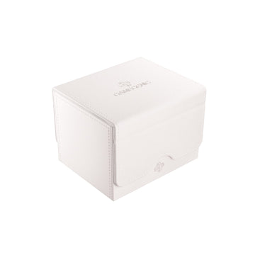 Sidekick 100+ Xl Convertible Deck Box | Sideloading Card Storage With Removable Cover Clips Holds 100 Double-Sleeved Cards In Extra Thick Inner Sleeves White Color Made By Gamegenic (Ggs20119Ml)