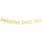 Awesome Since 1943 Banner Pre-Strung Happy 81St Birthday Banner Gold Glittery 81 Eighty One Years Old Birthday Party Decorations