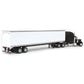 Spec Cast 1/64 Black Peterbilt 379 With Sleeper And 53' Trailer With Single Rear Door 32979