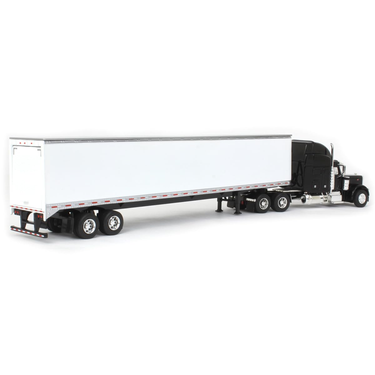 Spec Cast 1/64 Black Peterbilt 379 With Sleeper And 53' Trailer With Single Rear Door 32979
