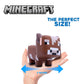 Minecraft Mega Squishme Series 4, Collectible Squishy Toy (Brown Mooshroom Cow)