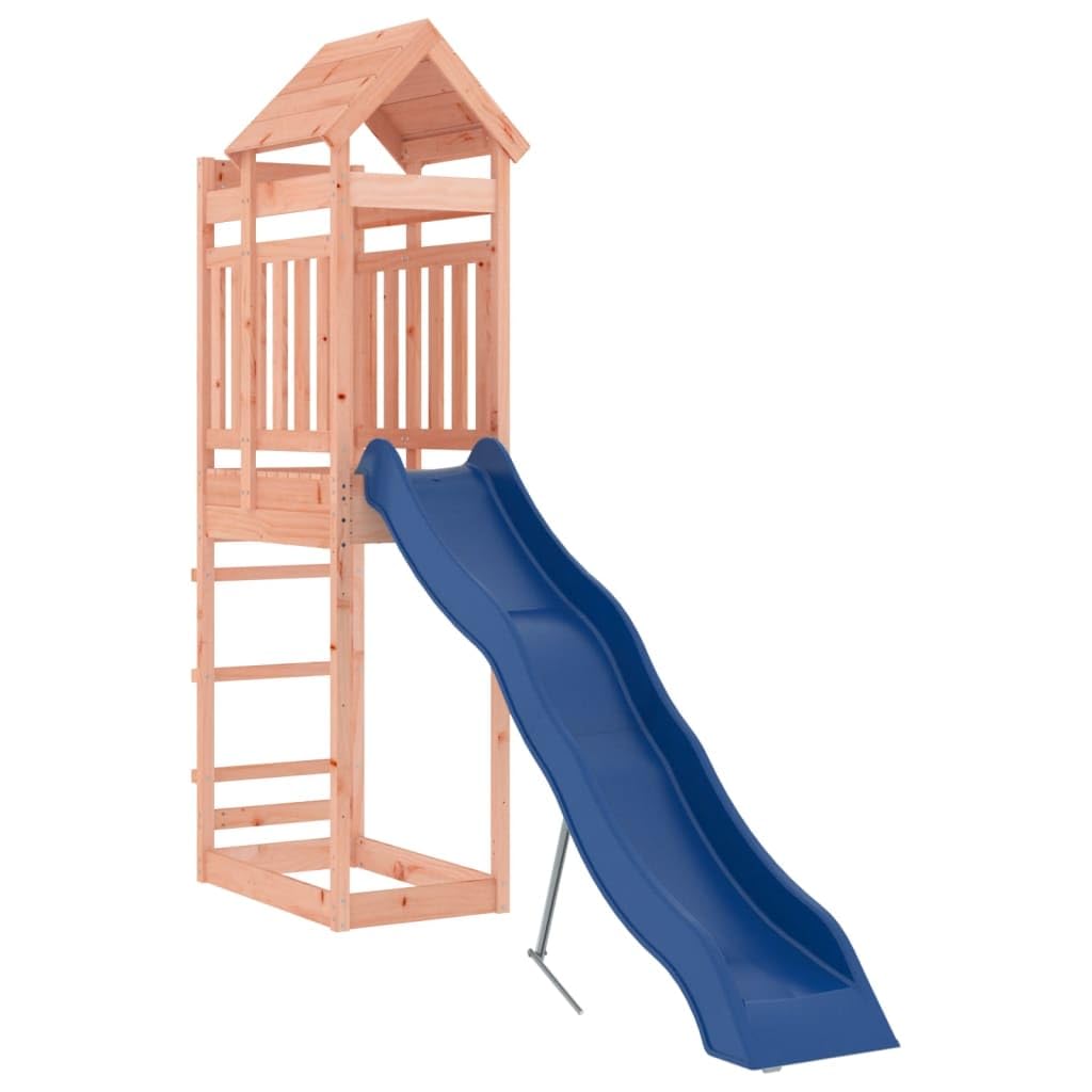 vidaXL Outdoor Playset - Sturdy Douglas Wood Playground Equipment with Wave Slide and Sandpit for Backyard