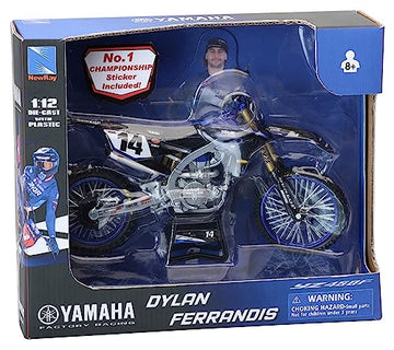 New Ray Yamaha YZ450F Championship Edition Motorcycle #14 Dylan Ferrandis Yamaha Factory Racing 1/12 Diecast Model