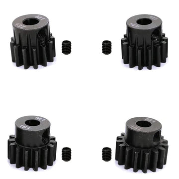 Hardened Steel Upgrade Pinion Gear Set: 13T 14T 15T 16T Fit 5Mm Rc Motor Shaft (Work With Steel Spur Gears) For Rc Vehicles, Set