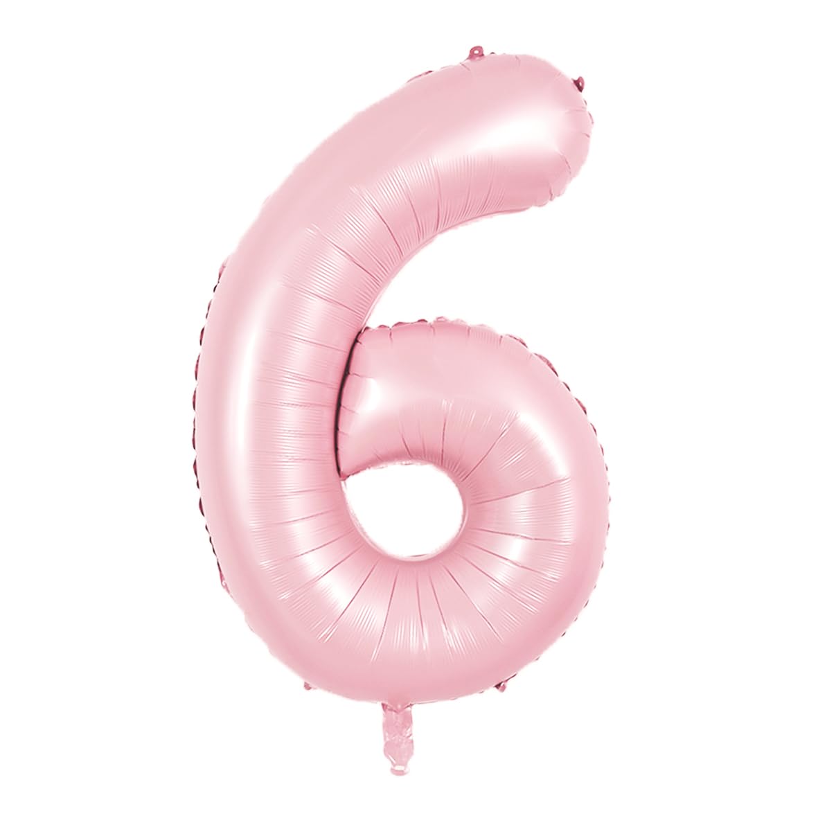 TONIFUL 40 Inch Pastel Pink Number 6 Balloon Balloon Big Pink Digital 6 Balloon for Girls Birthday Party Wedding Bridal Shower 